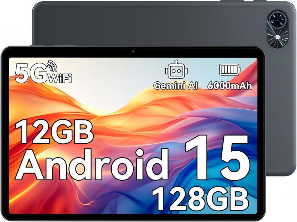 TABWEE 2026 Neueste Android 15 Tablet 10 Zoll – 12GB RAM+128GB ROM, Octa Core…