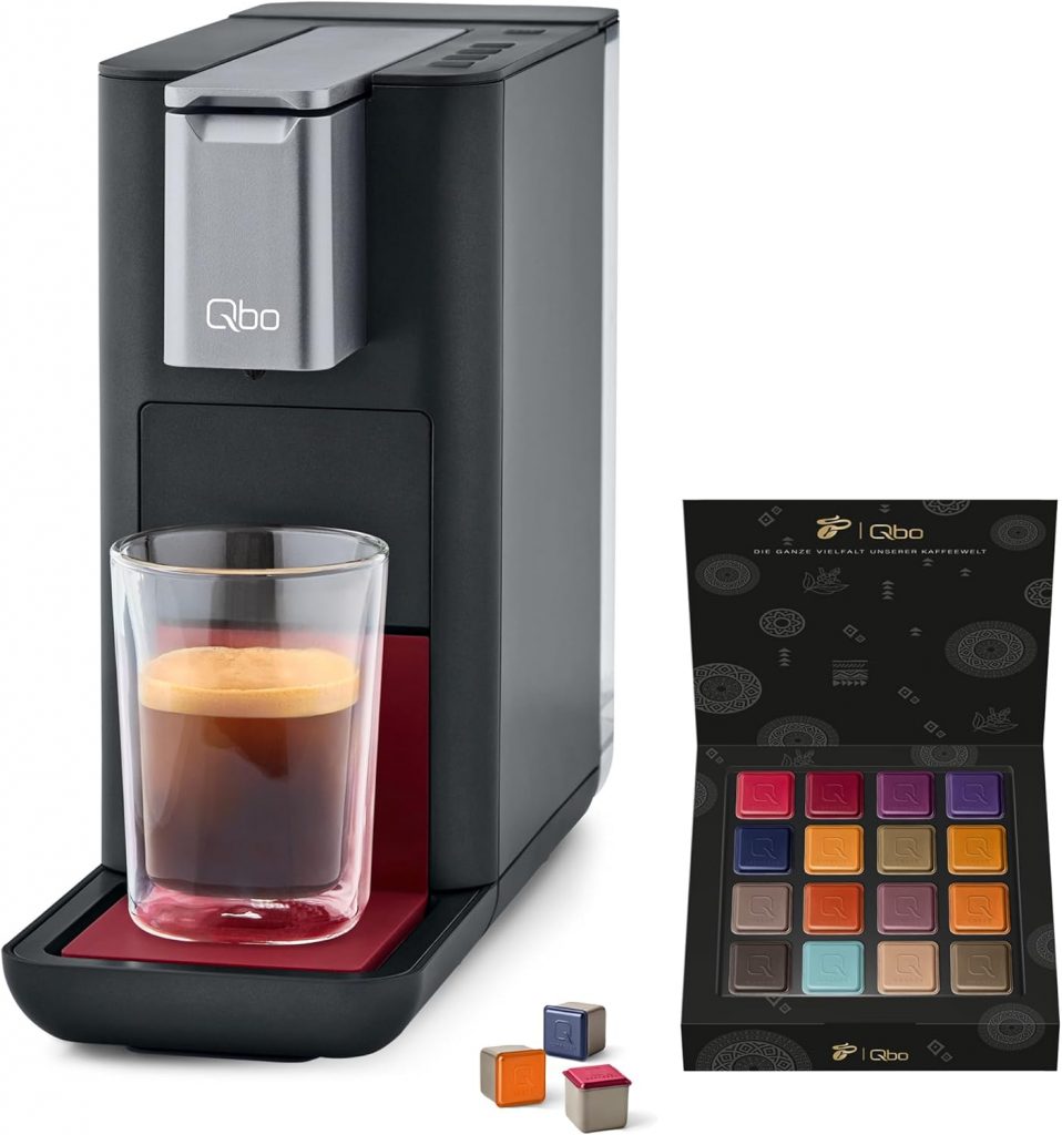 Tchibo Qbo ESSENTIAL Premium Kapselmaschine inkl. 16 recyclebare Qbo Kapseln für…