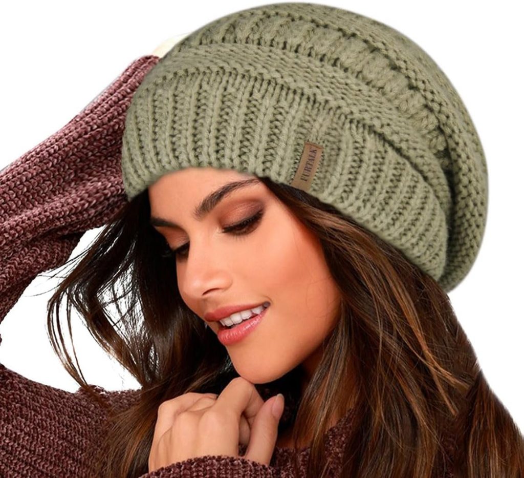 FURTALK Damen Beanie Mütze Warme Wintermütze mit Weichem Innenfutter Gefütterte…