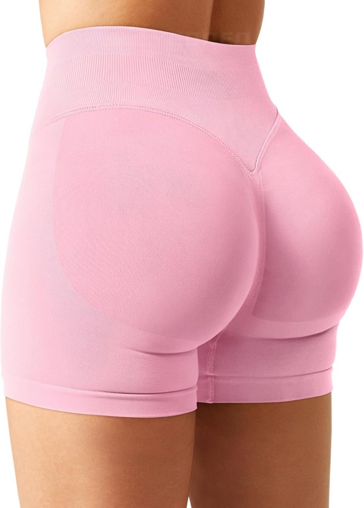 YEOREO SoftHue Damen Sport Shorts Invisible Scrunch Butt Lifting Gym Workout Shorts 4.5" Seamless Kurze Leggings…