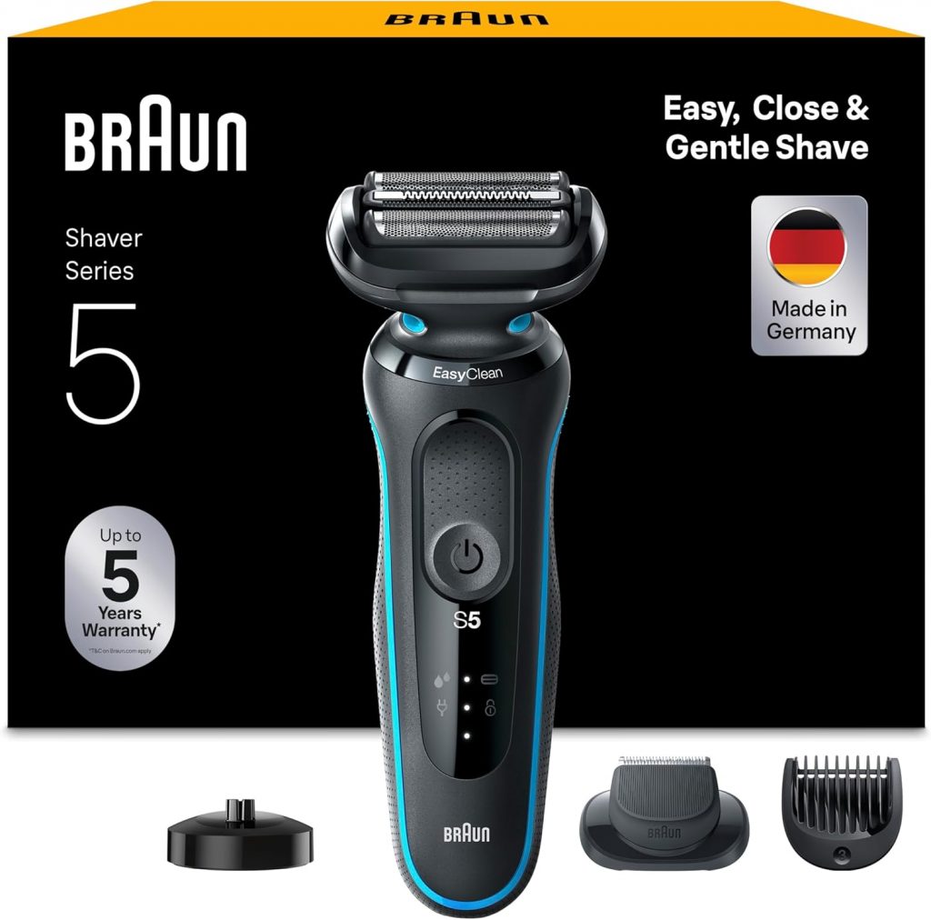 Braun Series 5 Rasierer Herren Elektrisch, Elektrorasierer mit EasyClick…