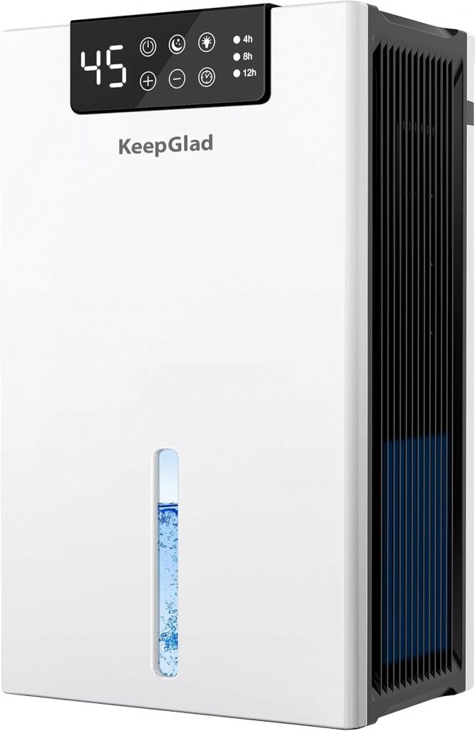 Luftentfeuchter Elektrisch 2800ml, 28dB Leiser Energiesparender Raumentfeuchter mit Filter, für Keller Wohnung Schlafzimmer, Entfeuchter mit Automatischer Abschaltung, LED Anzeige, Timer, Weiß
