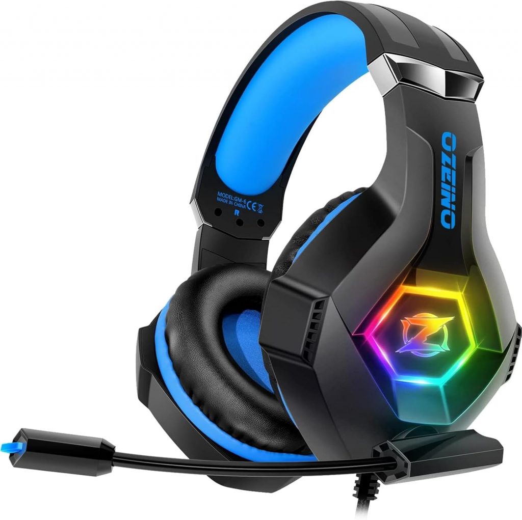 Ozeino Gaming Headset for Xbox Ps4 Ps5 PC, Ps4 Headset with Microphone 3D Surround Sound Headphones Noise Cancelling…