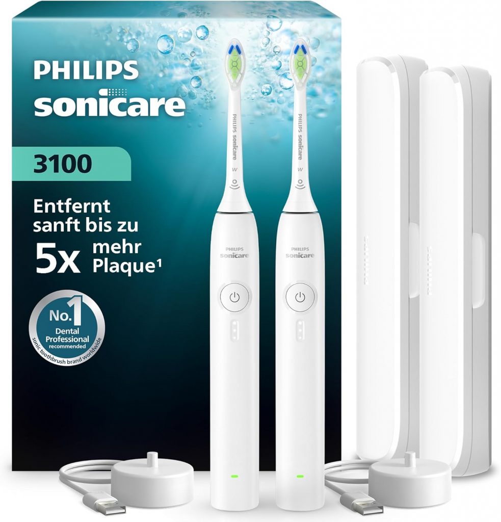 Philips Sonicare Series 3100 Elektrische Zahnbürste – Schallzahnbürste mit…