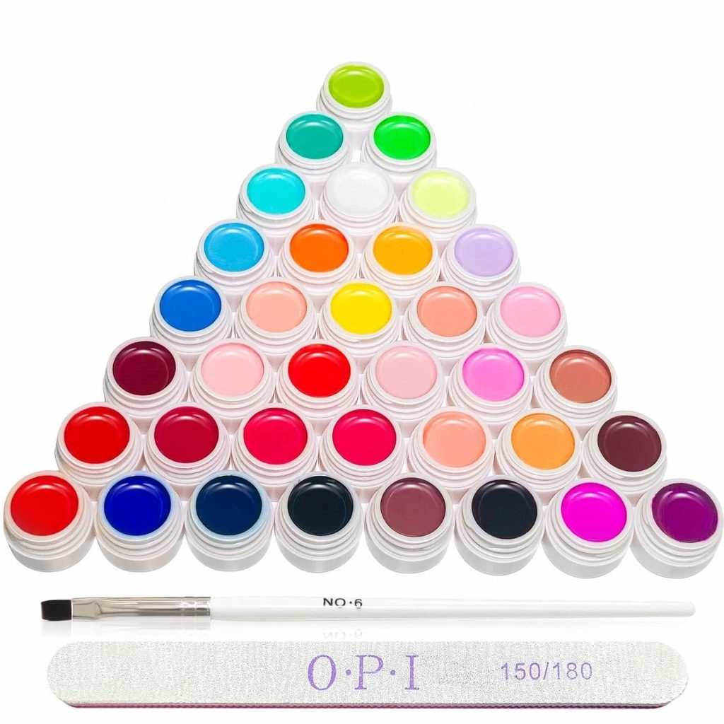 36 Farben UV Nagellack Set, Nagel Gel Farbgel mit Nail Pinsel für Gelnägel, Gel…