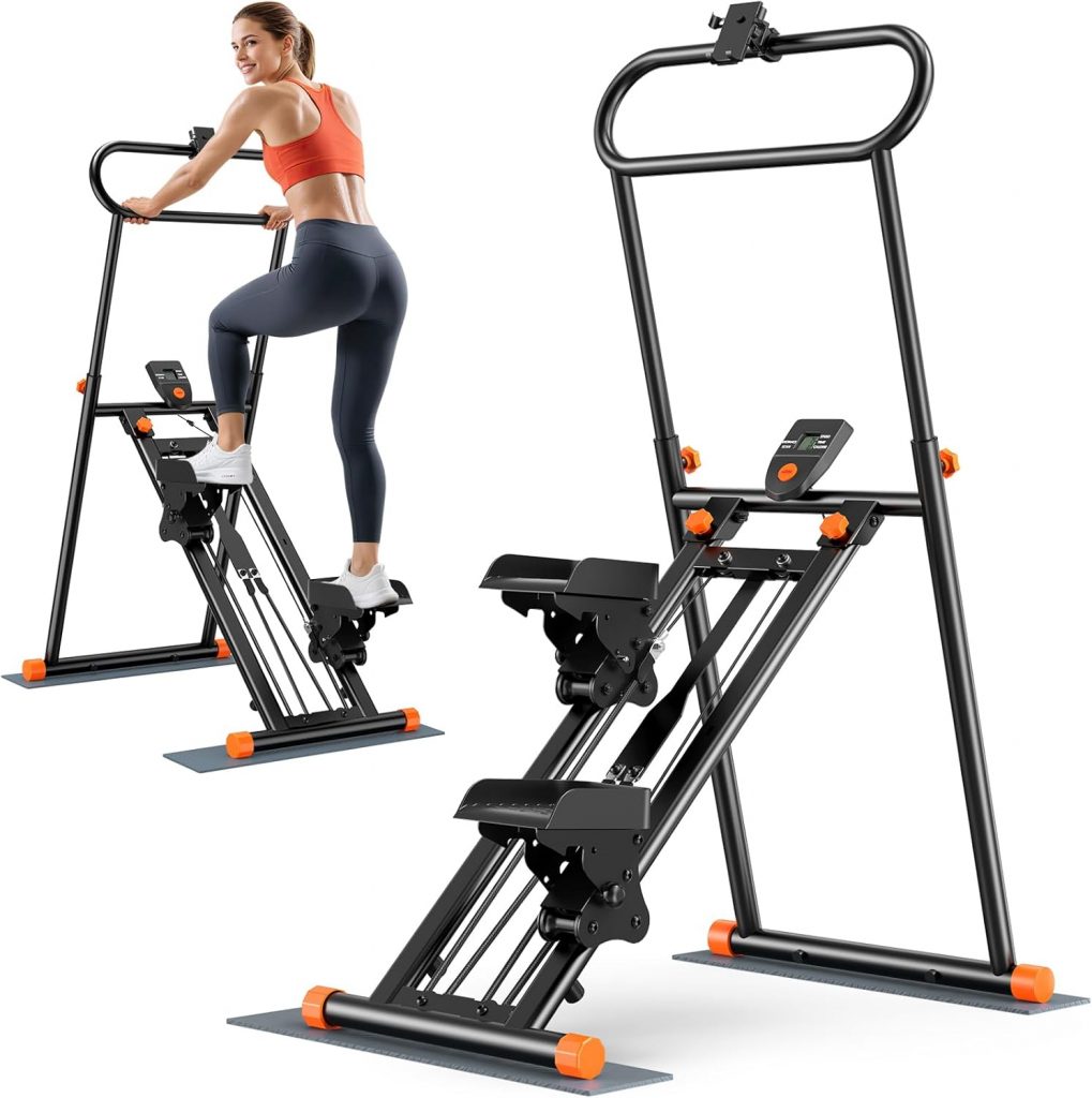 XDDIAS Stepper für Zuhause, Leises Stepper mit LCD-Display, Faltbar Climber…
