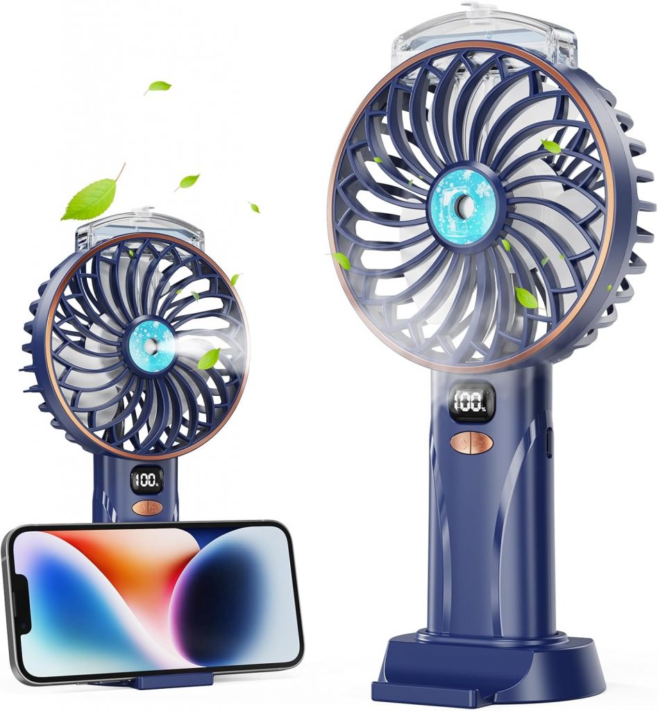 Fitabok Handventilator – Kleiner SprüH Tragbarer Mini Ventilatormit 25 Ml, USB-C…