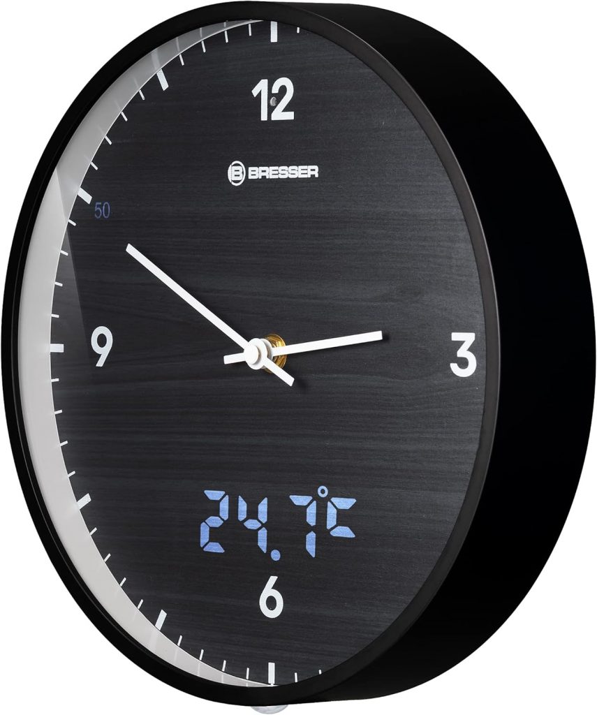 Bresser MyTime Wanduhr mit Funk ohne Tickgeräusche mit 24 cm großem…