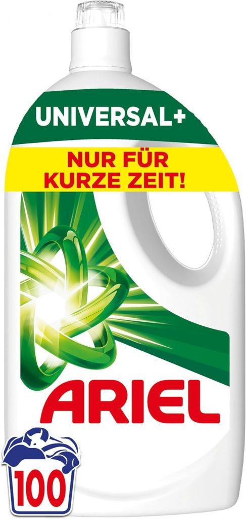 Ariel Flüssigwaschmittel, 100 Waschladungen Universal+ Waschmittel, Kraftvolle…
