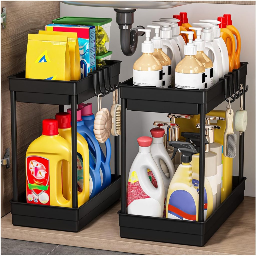 TidyTrove Küchen Organizer – Küchenschrank Organizer,2 Stück Spülschrank Organizer Unter Waschbecken…