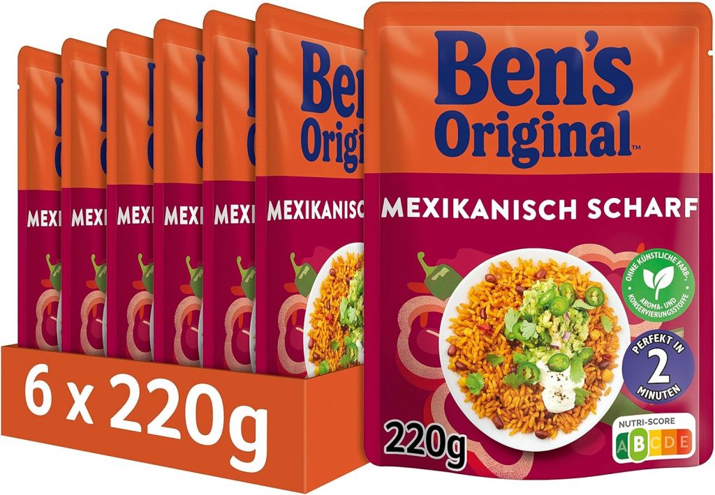 BEN'S ORIGINALâ„¢ Express Reis Mexikanisch Scharf 6 x 220g