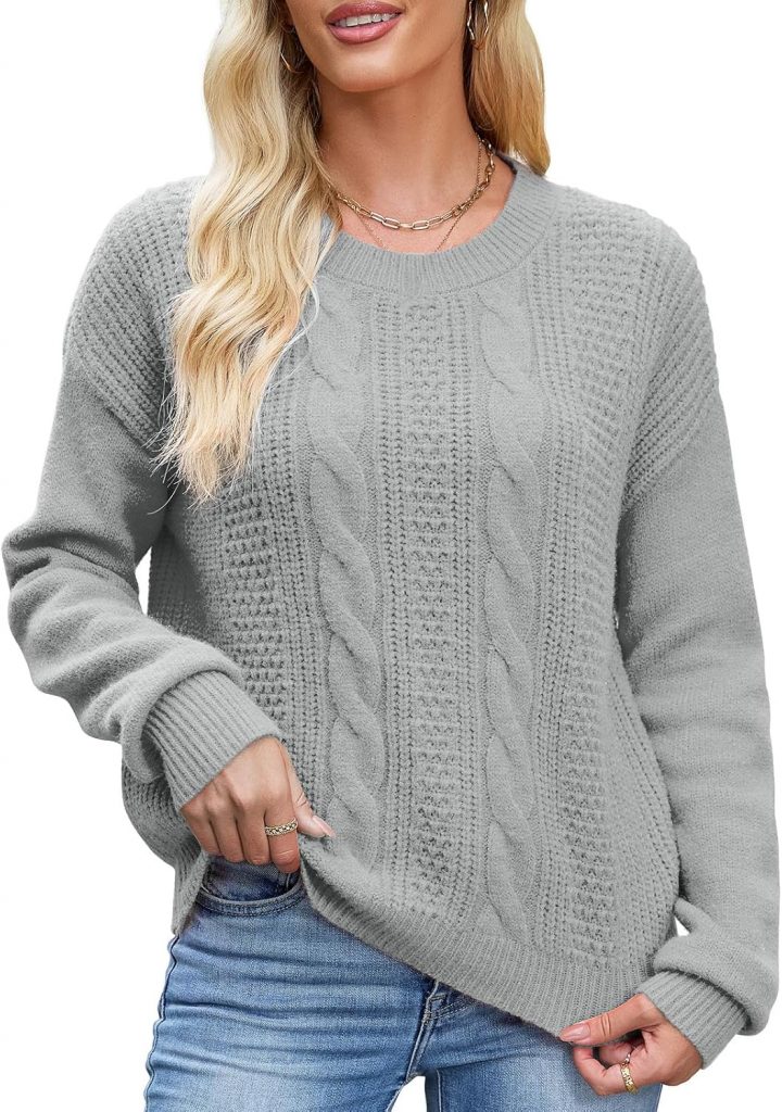 Pullover Damen Winter Pulli Dick Warm Thermo Winterpullover Rundhals…