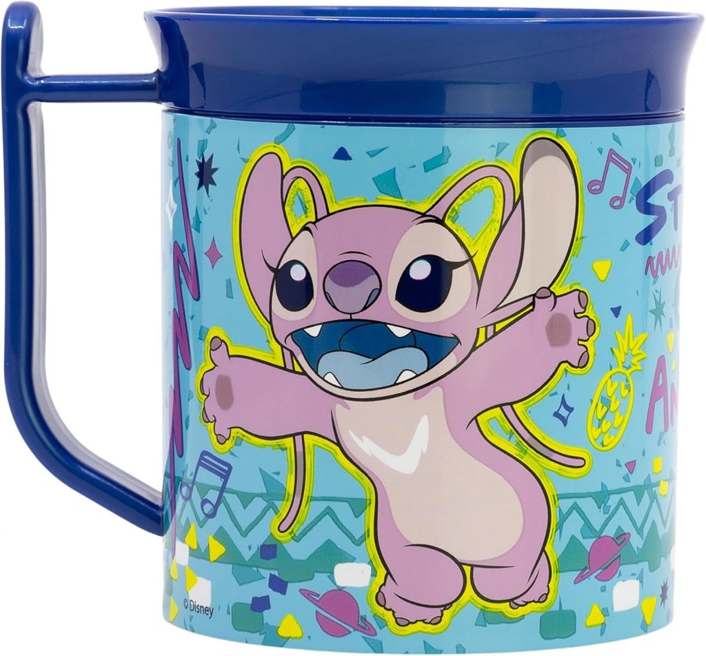 STOR Stitch Kinderbecher aus Kunststoff 400ml – Mikrowellengeeignet, Bruchsicher, BPA-frei, Ideal für Frühstück und…