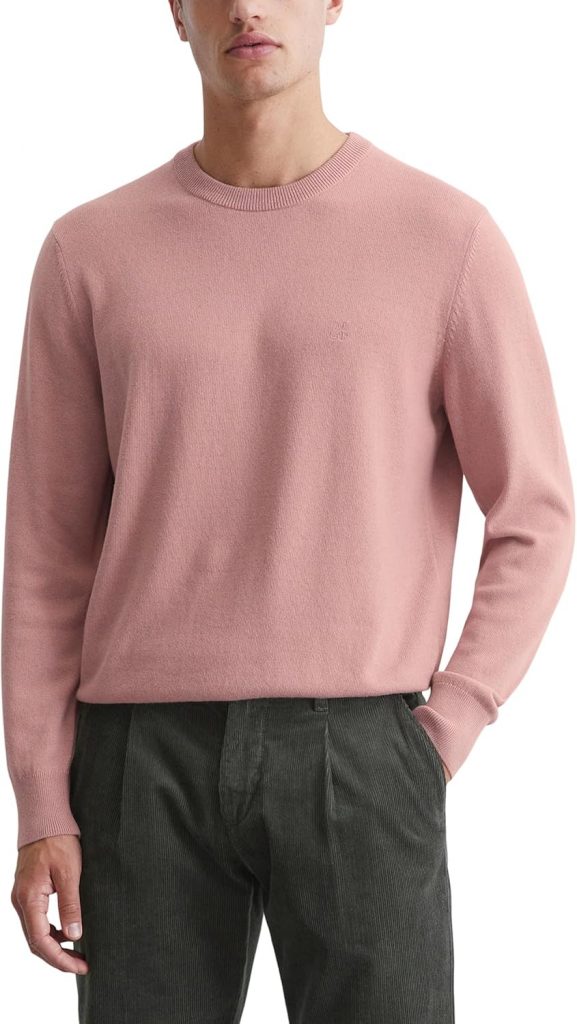 Marc O'Polo Herren Strickpullover mit Rundhalsausschnitt klassisch