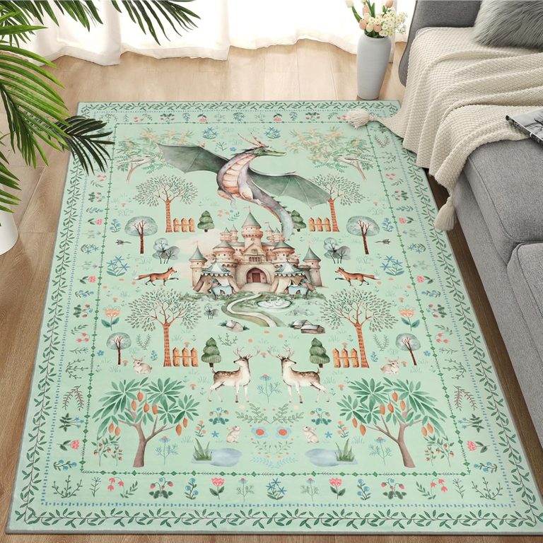 TUKDAK Drachen Teppich Wohnzimmer rutschfest 120x180cm,Grün Waschbar Teppich Schlafzimmer,Boho Tiere Kurzflor Bettvorleger Teppiche Gegend,Fantasy Dschungel Teppichen Kinderzimmer Büro Esszimmer9.99€ ➡️ https://www.amazon.de/dp/B0F942TT92/?tag=preisfehlerheute-21