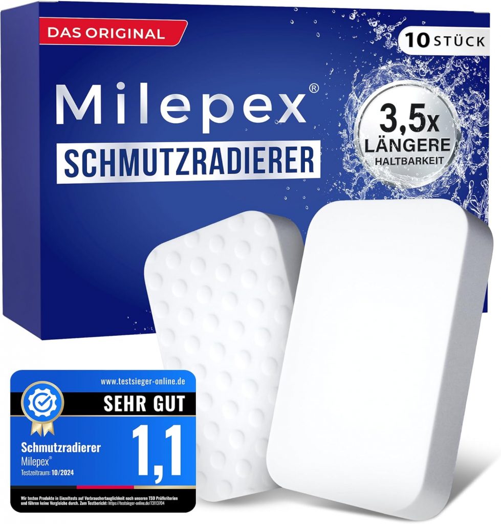 Milepex® Schmutzradierer [10x] – Premium Schwamm für Wand, Boden, Sneaker & Auto…